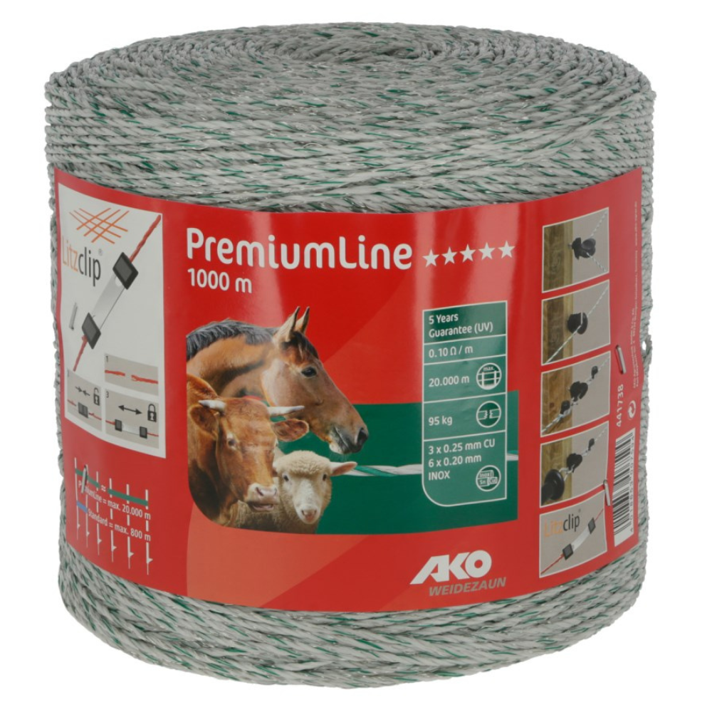 Elektriskā gana stieple PremiumLine, 1000 m